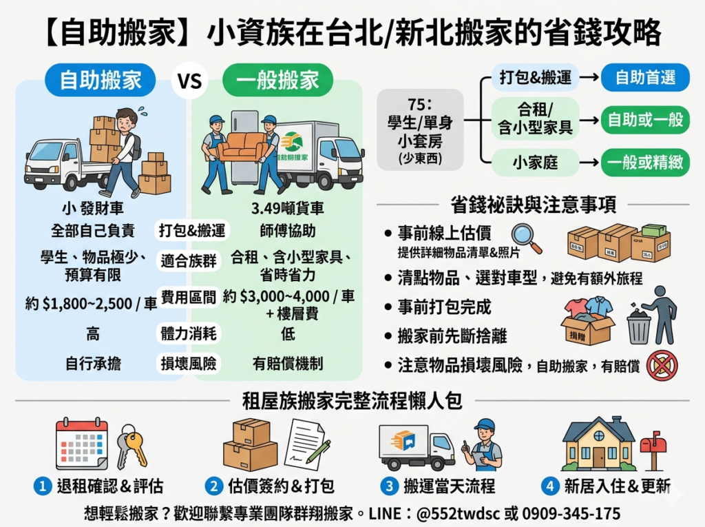 【自助搬家】小資族、租屋族在台北、新北搬家必看的省錢攻略